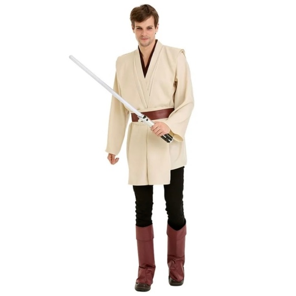 Force Master Star Wars Jedi Adult Cosplay Costume Robe Belt Tan Mens Size XL NWT - Picture 1 of 5